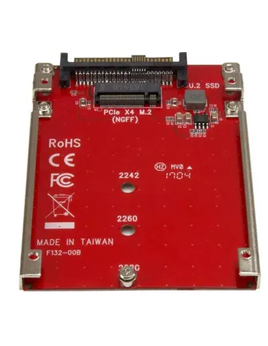 StarTech.com Tarjeta Adaptador PCI Express M.2 a U.2 SFF8639 para SSD NVMe M.2 - Conversor para SSD M.2 - Tarjeta Anfitrión