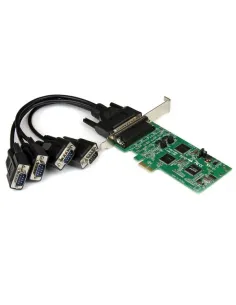 StarTech.com Tarjeta Adaptadora PCI Express PCIe de 4 Puertos Serie Serial Combo RS232 y RS485 RS 422 DB9