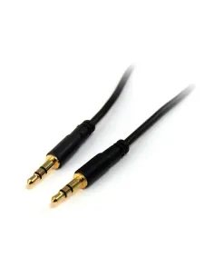 StarTech.com Cable de Audio Estéreo de 3,5mm Delgado de 1,8m - Cable de Audio Minijack Macho a Macho para Smartphone, Tablet o