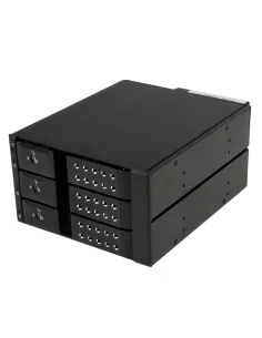 StarTech.com Rack Móvil Backplane de 3 Bahías para Unidades de 3,5 SAS II SATA III Hot Swap - 6 Gbps - Rack Móvil de Aluminio