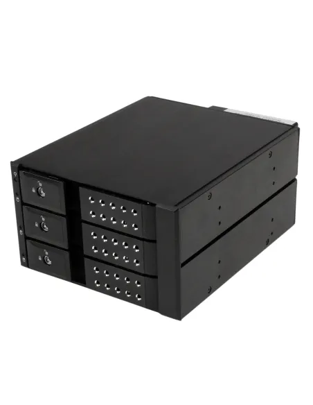 StarTech.com Rack Móvil Backplane de 3 Bahías para Unidades de 3,5 SAS II SATA III Hot Swap - 6 Gbps - Rack Móvil de Aluminio