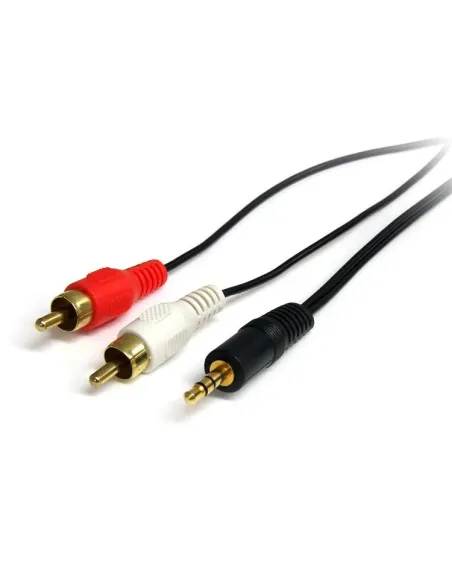 StarTech.com Cable Adaptador de Mini-Jack a RCA 91cm - Jack 3,5mm Macho - 2xRCA Macho - Negro