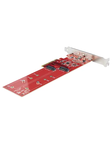 StarTech.com Tarjeta PCIe Adaptadora para 2 SSDs M.2, PCI Express x8 o x16 a NVMe Doble o SSDs M.2 AHCI, PCI Express 4.0,