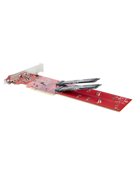 StarTech.com Tarjeta PCIe Adaptadora para 2 SSDs M.2, PCI Express x8 o x16 a NVMe Doble o SSDs M.2 AHCI, PCI Express 4.0,