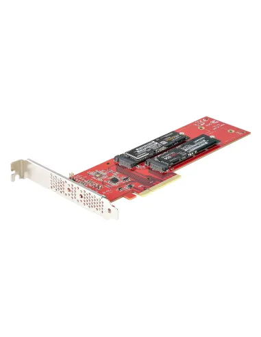 StarTech.com Tarjeta PCIe Adaptadora para 2 SSDs M.2, PCI Express x8 o x16 a NVMe Doble o SSDs M.2 AHCI, PCI Express 4.0,