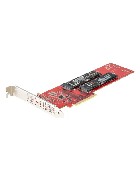 StarTech.com Tarjeta PCIe Adaptadora para 2 SSDs M.2, PCI Express x8 o x16 a NVMe Doble o SSDs M.2 AHCI, PCI Express 4.0,
