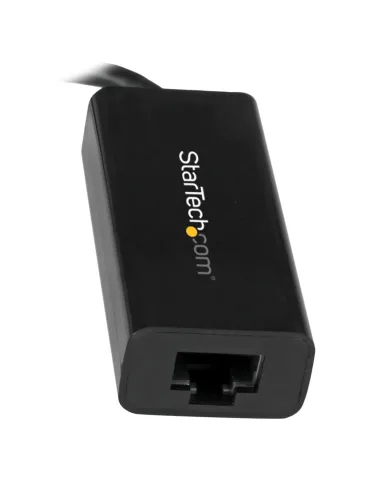 StarTech.com Adaptador de Red Ethernet Gigabit USB-C - Adaptador externo USB 3.0 a RJ45 - USB Tipo C a Ethernet - Negro