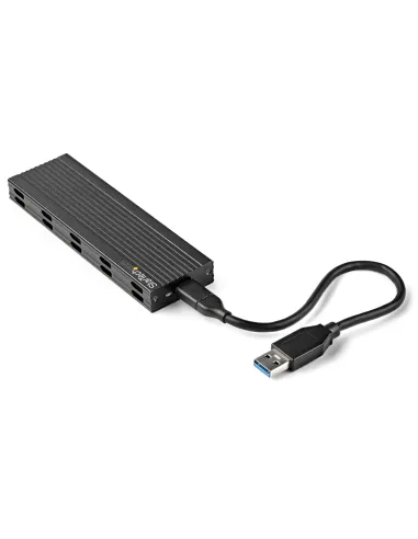 StarTech.com Caja Externa USB-C de 10Gbps a NVMe M.2 or SSD SATA M.2 - Carcasa de Aluminio Portátil para SSD NGFF M.2 PCIe SATA