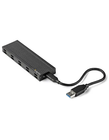 StarTech.com Caja Externa USB-C de 10Gbps a NVMe M.2 or SSD SATA M.2 - Carcasa de Aluminio Portátil para SSD NGFF M.2 PCIe SATA