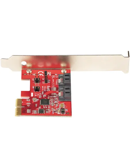 StarTech.com Tarjeta PCIe SATA - Tarjeta PCI Express Controladora de 2 Puertos SATA de 6Gbps - Perfil Completo o Bajo -