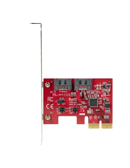 StarTech.com Tarjeta PCIe SATA - Tarjeta PCI Express Controladora de 2 Puertos SATA de 6Gbps - Perfil Completo o Bajo -