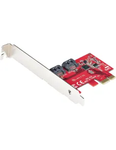 StarTech.com Tarjeta PCIe SATA - Tarjeta PCI Express Controladora de 2 Puertos SATA de 6Gbps - de Perfil Completo o Bajo -