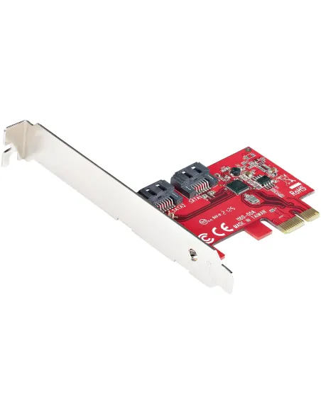 StarTech.com Tarjeta PCIe SATA - Tarjeta PCI Express Controladora de 2 Puertos SATA de 6Gbps - de Perfil Completo o Bajo -