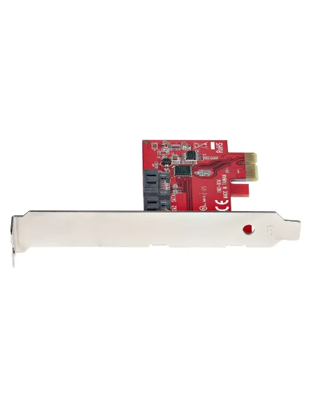 StarTech.com Tarjeta PCIe SATA - Tarjeta PCI Express Controladora de 2 Puertos SATA de 6Gbps - de Perfil Completo o Bajo -