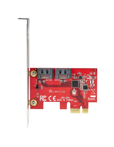 StarTech.com Tarjeta PCIe SATA - Tarjeta PCI Express Controladora de 2 Puertos SATA de 6Gbps - de Perfil Completo o Bajo -