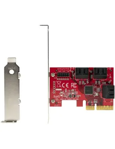 StarTech.com Tarjeta PCIe SATA - Tarjeta Controladora PCI Express de 6 Puertos SATA - 6Gbps - con Bracket de Perfil Bajo - con 2