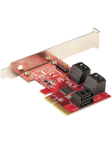StarTech.com Tarjeta PCIe SATA - Tarjeta Controladora PCI Express de 6 Puertos SATA - 6Gbps - con Bracket de Perfil Bajo - con