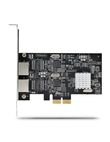 StarTech.com Tarjeta PCI Express de Red Ethernet 2 Puertos NBASE-T 2,5G - NIC I225-V - Tarjeta de Red de 2 Puertos para
