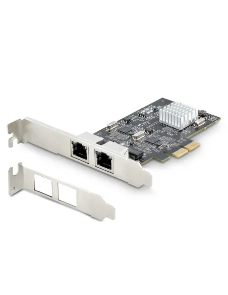 StarTech.com Tarjeta PCI Express de Red Ethernet 2 Puertos NBASE-T 2,5G - NIC I225-V - Tarjeta de Red de 2 Puertos para
