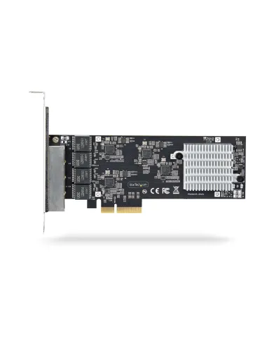 StarTech.com Tarjeta PCI Express de Red Ethernet 4 Puertos NBASE-T 2,5G - NIC I225-V - Tarjeta de Red de 4 Puertos para