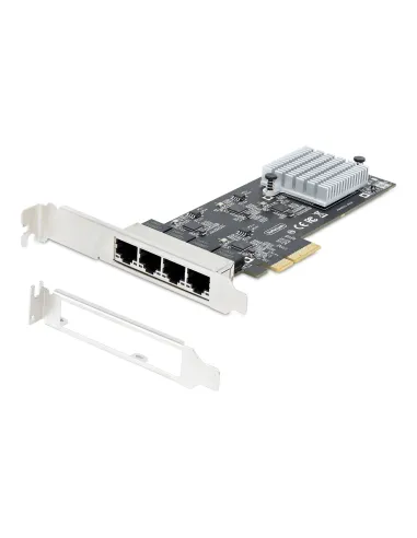 StarTech.com Tarjeta PCI Express de Red Ethernet 4 Puertos NBASE-T 2,5G - NIC I225-V - Tarjeta de Red de 4 Puertos para