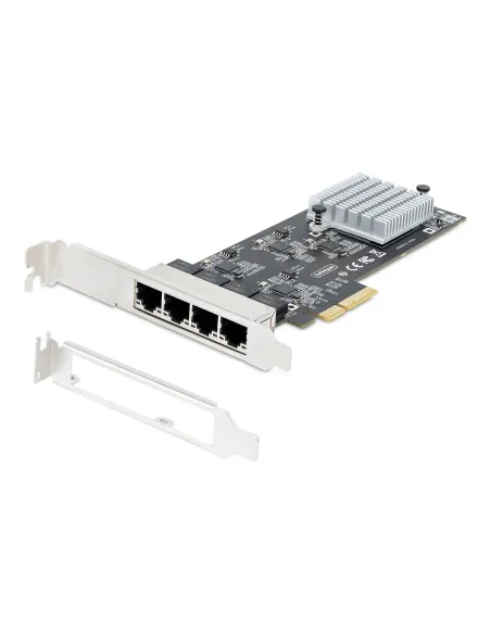 StarTech.com Tarjeta PCI Express de Red Ethernet 4 Puertos NBASE-T 2,5G - NIC I225-V - Tarjeta de Red de 4 Puertos para