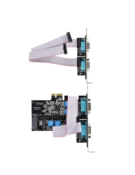 StarTech.com Tarjeta Serie PCI Express de 4 Puertos DB9 - Serial RS232 RS422 RS485 - TAA - UART 16C1050 - ESD de Nivel 4 - con