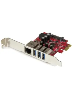 StarTech.com Tarjeta Adaptador de Red Ethernet Gigabit Combo con Hub Concentrador USB 3.0 de 3 Puertos