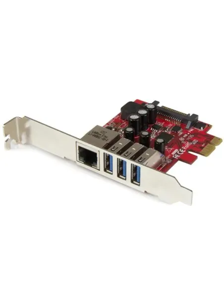 StarTech.com Tarjeta Adaptador de Red Ethernet Gigabit Combo con Hub Concentrador USB 3.0 de 3 Puertos
