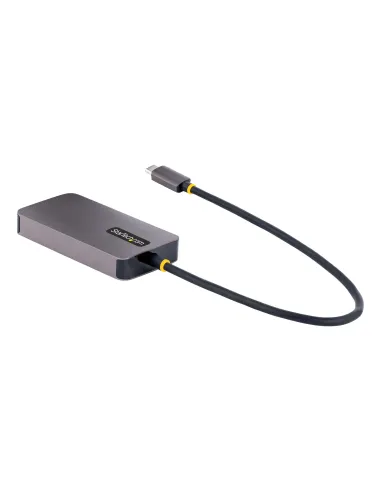 StarTech.com Adaptador de Vídeo USB C, Adaptador USB Tipo C a HDMI VGA DVI hasta 4K 60Hz, Adaptador de Pantalla Multipuertos,