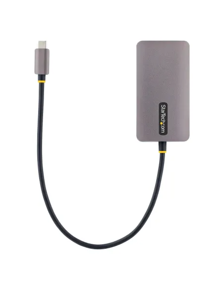 StarTech.com Adaptador de Vídeo USB C, Adaptador USB Tipo C a HDMI VGA DVI hasta 4K 60Hz, Adaptador de Pantalla Multipuertos,