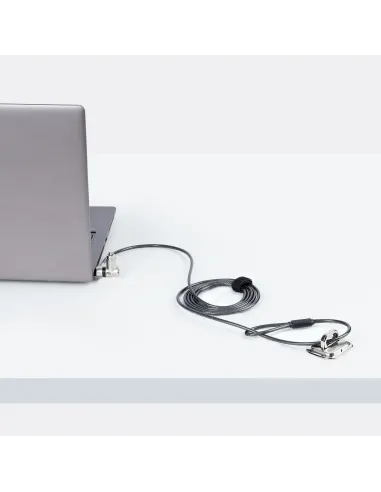 StarTech.com Cable de 2m Universal de Seguridad para Ordenador Portátil - Cable de Bloqueo Compatible con Noble