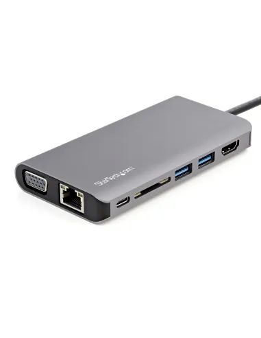 StarTech.com Adaptador Multipuertos USB-C - Mini Docking Station para Viajes con HDMI de 4K o VGA de 1080p - con Hub Ladrón USB