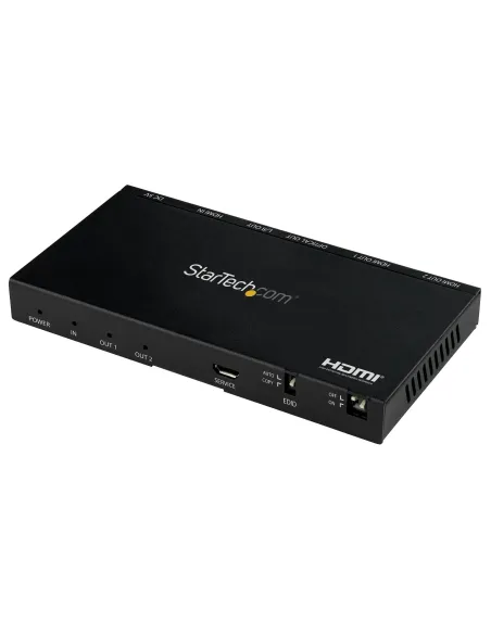 StarTech.com Divisor HDMI de 2 Puertos - de 4K 60Hz con Escalador Incorporado