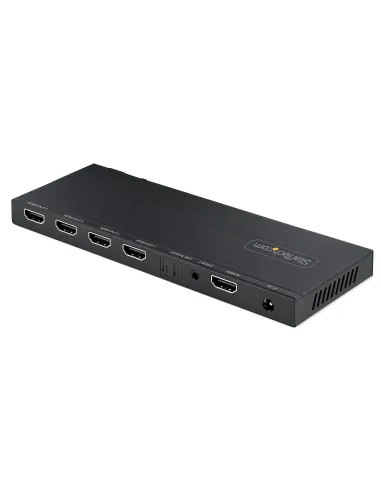 StarTech.com Splitter Divisor HDMI de 4 Puertos, Vídeo HDMI 2.0 de 4K a 60Hz, Multiplicador HDMI 4K con Escalador incorporado,