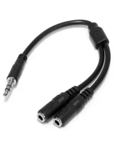 StarTech.com Adaptador Divisor de Auriculares Mini-Jack 3,5mm 3 pines Macho a 2x Mini-Jack 3 pines Hembra