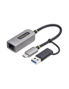 StarTech.com Adaptador USB-C a Ethernet con Dongle USB-A - Adaptador de Red USB Tipo C - Adaptador Ethernet - 10 100 1000Mbps -