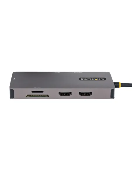 StarTech.com Adaptador Multipuertos USB C 2x HDMI 4K 60Hz, Hub USB-A 3.1 2Pt 5Gbps, PD 100W, GbE, SD MicroSD, Cable de 30cm,