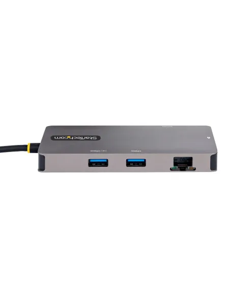 StarTech.com Adaptador Multipuertos USB C 2x HDMI 4K 60Hz, Hub USB-A 3.1 2Pt 5Gbps, PD 100W, GbE, SD MicroSD, Cable de 30cm,