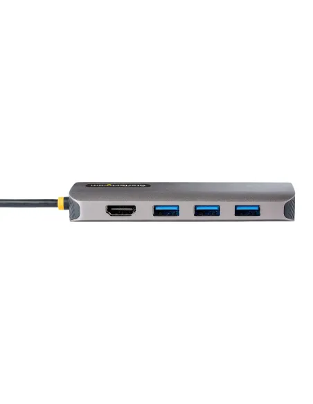 StarTech.com Adaptador Multipuertos USB C de Vídeo 4K a 60Hz, con Hub de 3 Puertos USB-A de 5Gbps, Entrega de Alimentación USB