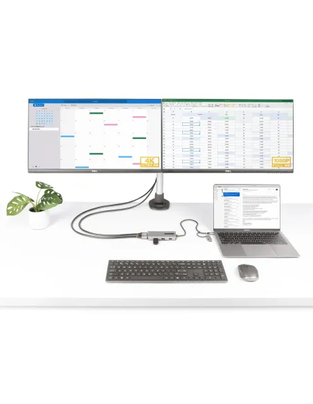 StarTech.com Adaptador Multipuertos USB-C - HDMI Doble (4K30Hz 1080p60Hz) - Hub Ladrón 3x USB-A - Mini Docking Station de