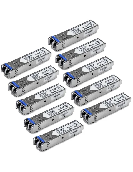 StarTech.com Paquete de 10 Módulos SFP Compatibles con Cisco GLC-LH-SMD - 1000BASE-LX LH - Fibra Monomodo 1GbE - SFP Ethernet