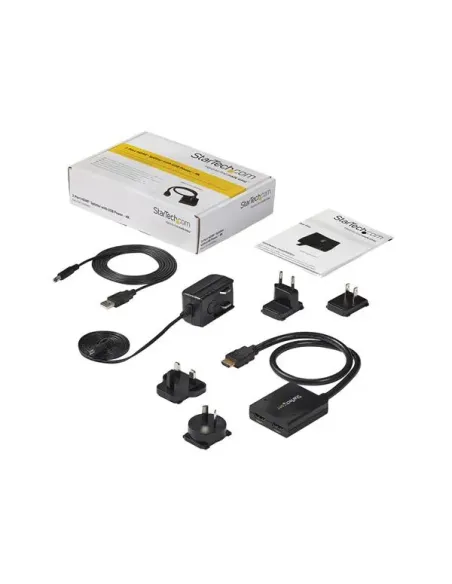 StarTech.com Multiplicador de Vídeo HDMI de 2 Puertos - Splitter HDMI 4k 30Hz de 2x1 Alimentado por USB