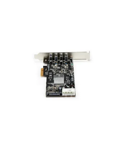 StarTech.com Adaptador Tarjeta PCI Express PCI-E 4 Puertos USB 3.0 UASP 2 Canales de 5Gbps con Alimentación Molex SATA