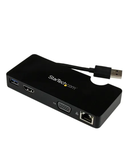 StarTech.com Replicador de Puertos USB 3.0 de Viajes con HDMI o VGA - Docking Station para Portátil