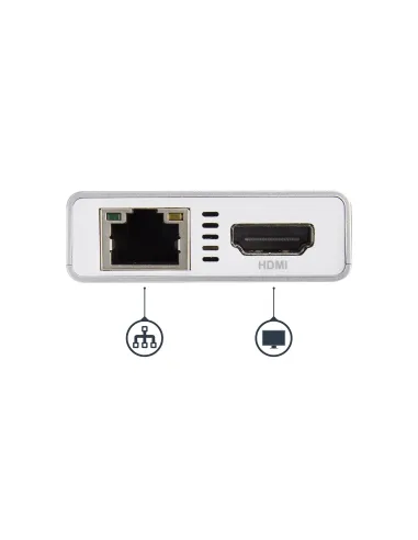 StarTech.com Adaptador Multipuertos USB-C - Docking Station Portátil USB-C 4K HDMI - Entrega de Potencia 60W - GbE - Hub 2x