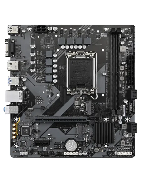 GIGABYTE B760M E Placa base - Compatible con procesadores Intel Core 14ª generación, VRM de 6+1+1 fases, hasta 7200 MHz DDR5
