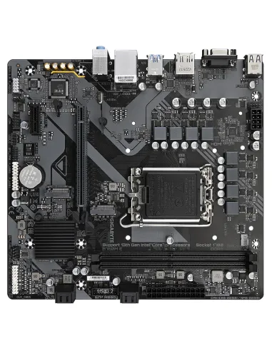 GIGABYTE B760M E Placa base - Compatible con procesadores Intel Core 14ª generación, VRM de 6+1+1 fases, hasta 7200 MHz DDR5