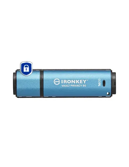 Kingston Technology IronKey 16GB Vault Privacy 50 cifrado AES-256, FIPS 197