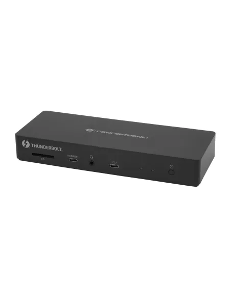 Conceptronic DONN30B base para portátil y replicador de puertos Alámbrico Thunderbolt 4 Negro